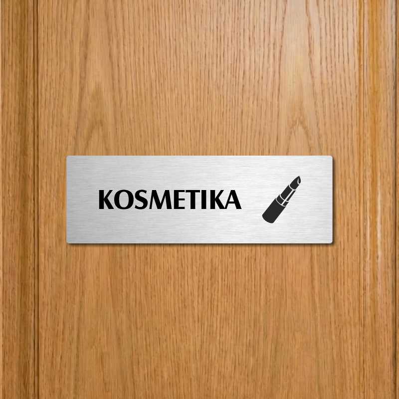 Kosmetika, 200x66mm, zlatá popiska s okrasným rámečkem  
